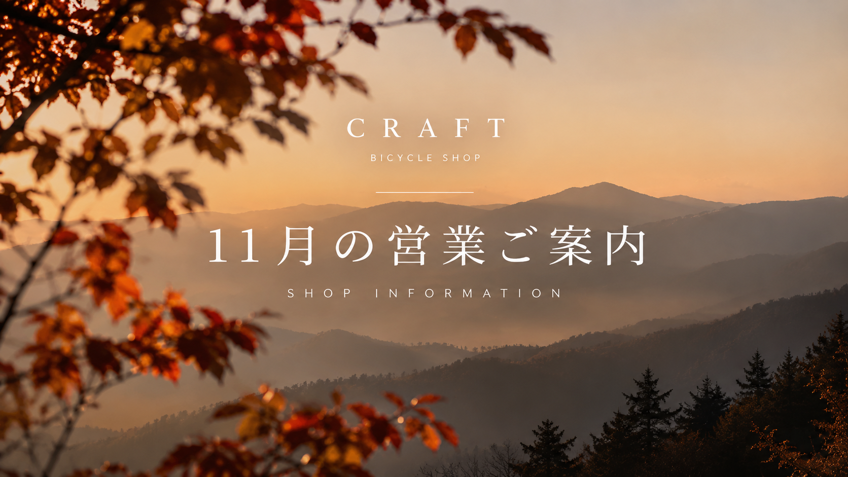 11月営業日のお知らせ